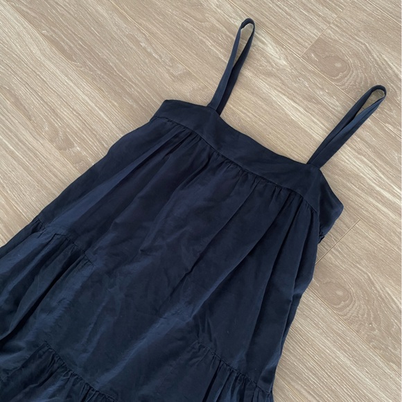 Jenni Kayne Summer Dress Navy Sz S Cotton Linen - Picture 6 of 13